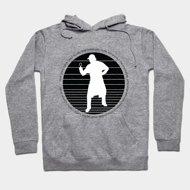 Sherlock Holmes Dectective Monotone Vintage Hoodie by CoffeeandTeas